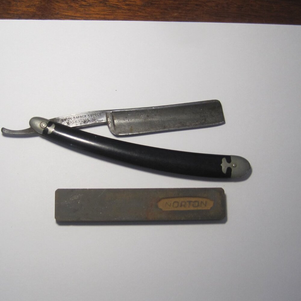 Vintage NIFTY Razor Germany With NORTON Honing Sharpening Stone